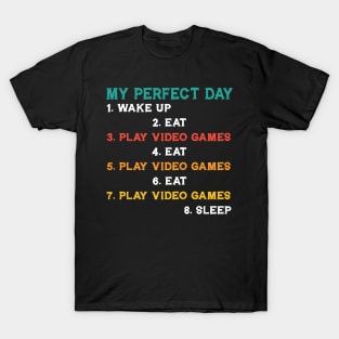 My Perfect Day Gamer Vintage T-Shirt